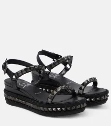 Pyra Clou leather espadrille wedges
