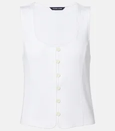 Quenby ribbed-knit cotton-blend top Quenby ribbed-knit cotton-blend top