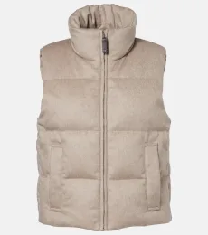 Quilted cashmere down vest Quilted cashmere down vest