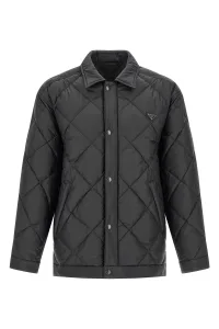 Quilted Down Jacket With Logo Quilted Down Jacket With Logo