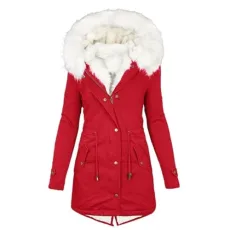 Quilted Jacket Women's Warm Long Winter Jacket Lined Fleece Down Jacket Cotton Elegant Puffer Jacket Long Sleeve Casual Fleece Jacket with Hood Winter Coat Winter Outdoor Costume Jacket, Biker