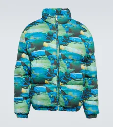 Quilted printed down jacket Quilted printed down jacket