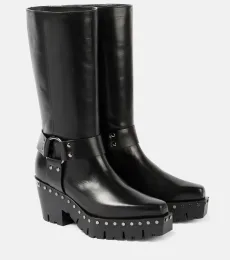Quinn 75 studded leather biker boots Quinn 75 studded leather biker boots