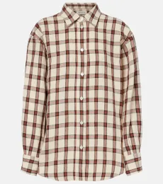 Róhe Checked linen shirt Róhe Checked linen shirt