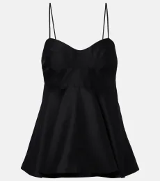 Róhe Peplum wool and silk bustier top Róhe Peplum wool and silk bustier top
