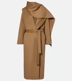 RÃ³he Scarf-detail wool and cashmere wrap coat