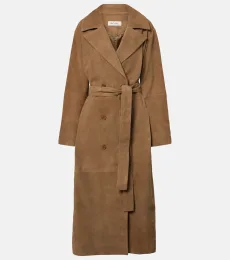 RÃ³he Suede wrap coat