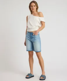 Rambler Mid Waist Wide Leg Boyfriend Denim Shorts - Endless Summer Blue, Rambler Mid Waist Wide Leg Boyfriend Denim Shorts - Endless Summer Blue,