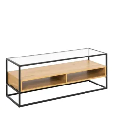 Randolf TV Stand Unit in Black And Oak