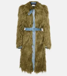 Rangel faux fur-trimmed denim coat Rangel faux fur-trimmed denim coat