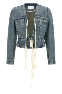 Raw Cut Hem Denim Jacket Raw Cut Hem Denim Jacket