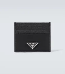 Re-Nylon leather-trimmed card holder Re-Nylon leather-trimmed card holder