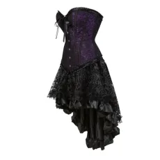 Rec Dress for Women Gothic Corset Dress Strapless Bustier Lingerie Ruffle Hem Skirts Costumes Gowns Women Formal (Purple, XXL) Rec Dress for Women Gothic Corset Dress Strapless Bustier Lingerie Ruffle Hem Skirts Costumes Gowns Women Formal (Purple, XXL)