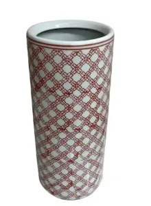Red And White Daisy Chain Umbrella Stand