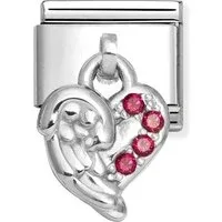 Red Winged Heart Charm Red Winged Heart Charm