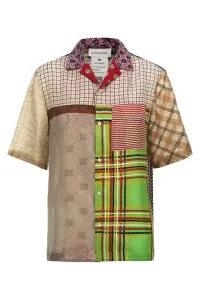 Regenerated Silk Scarves Bowling shirt - Multicolor