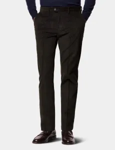 Regular Fit Dark Green Corduroy Trousers Cotton Plain Men's Regular Fit Dark Green Corduroy Trousers Cotton Plain Men's