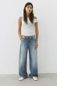 Relaxed Baggy Jeans With Turned-Down Waist Relaxed Baggy Jeans With Turned-Down Waist
