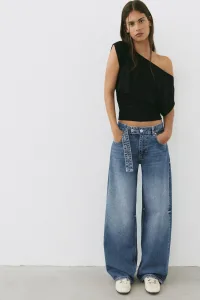 Relaxed Fit Baggy Jeans With Belt Relaxed Fit Baggy Jeans With Belt