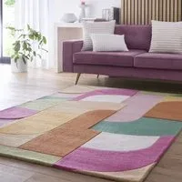Retro Deco Rug Pink