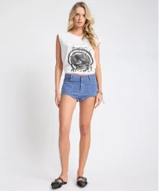 Retro Nomad Low Waist Micro Corduroy Mini Shorts - Cornflower Blue, Retro Nomad Low Waist Micro Corduroy Mini Shorts - Cornflower Blue,