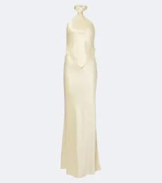Retrofête Ester halterneck satin gown