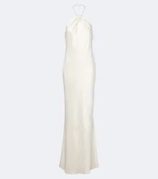 Retrofête Robe longue de mariée Anat en satin Retrofête Robe longue de mariée Anat en satin