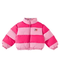 Reversible printed puffer jacket