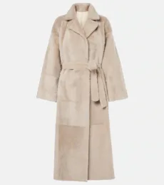 Reversible shearling and leather coat