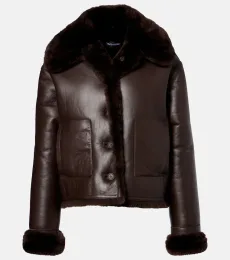Reversible shearling and leather jacket Reversible shearling and leather jacket