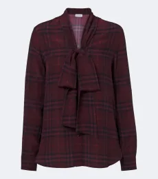 Rhiannon Burberry Check silk blouse