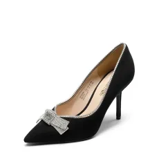 Rhinestone Bowknot Stiletto Heel Pumps Rhinestone Bowknot Stiletto Heel Pumps