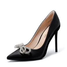Rhinestone Bows Stiletto Pumps Rhinestone Bows Stiletto Pumps