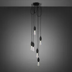 RHK-09315 Multi-pendant - Hooked 6.1 Pendant Light Smoked Bronze