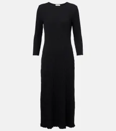 Ribbed-knit cotton-blend maxi dress Ribbed-knit cotton-blend maxi dress