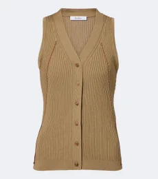 Ribbed knit cotton-blend top Ribbed knit cotton-blend top