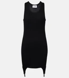 Ribbed-knit cotton jersey minidress Ribbed-knit cotton jersey minidress