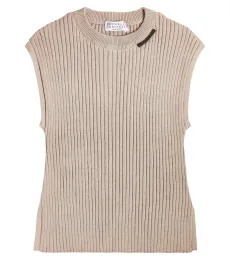 Ribbed-knit cotton sweater Ribbed-knit cotton sweater