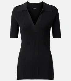 Ribbed-knit Polo Shirt Ribbed-knit Polo Shirt