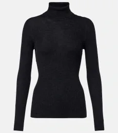 Ribbed-knit wool, silk, and cashmere sweater Ribbed-knit wool, silk, and cashmere sweater