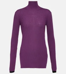 Ribbed-knit wool sweater Ribbed-knit wool sweater