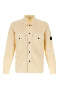 Ribbed velvet overshirt - Beige Ribbed velvet overshirt - Beige