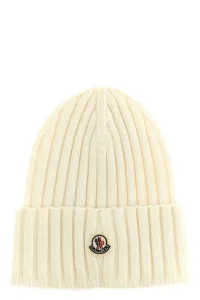 Ribbed wool beanie - White Ribbed wool beanie - White