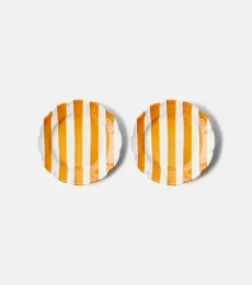 Righe set of 2 ceramic dessert plates Righe set of 2 ceramic dessert plates