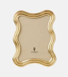 Ripple 24kt gold-plated picture frame
