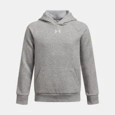 Rival Fleece Boys Hoodie Mod Gray Light Heather / White