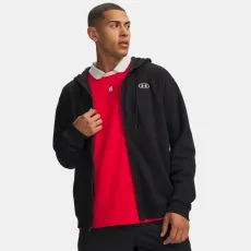 Rival Fleece Men's Full-Zip Hoodie Ultimate Black White L