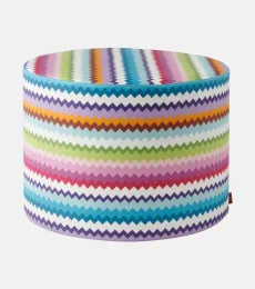 Riverbero Zigzag cotton canvas pouf Riverbero Zigzag cotton canvas pouf