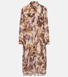 Robe chemise Elaine imprimée en coton Robe chemise Elaine imprimée en coton