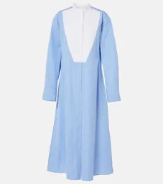 Robe chemise en coton à fines rayures Robe chemise en coton à fines rayures